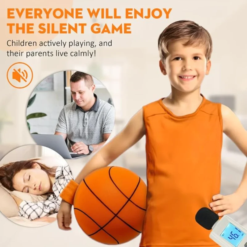 Silent Basketball,2025 Upgrade Dribble Dream Silent Basketball The Handleshh Silent Basketball Dribbling Indoor, Foam Basketball - Image 6
