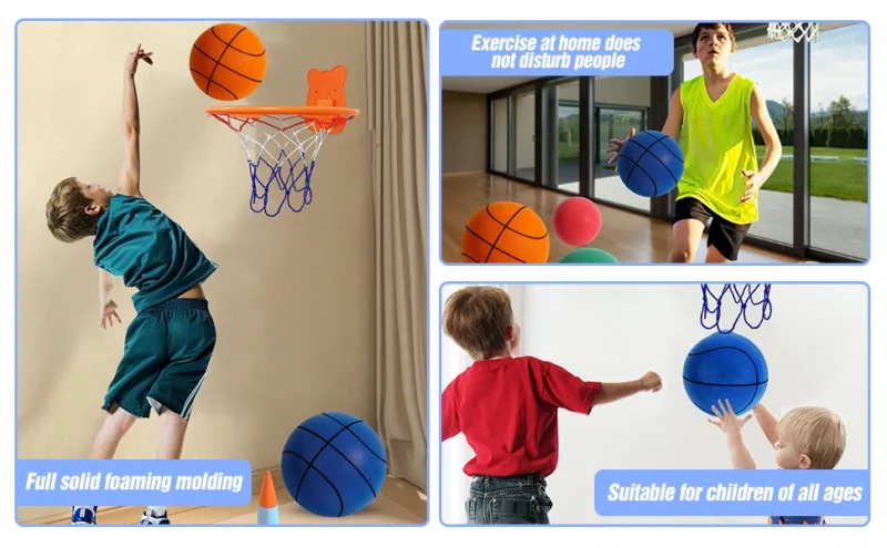 Silent Basketball,2025 Upgrade Dribble Dream Silent Basketball The Handleshh Silent Basketball Dribbling Indoor, Foam Basketball - Image 11
